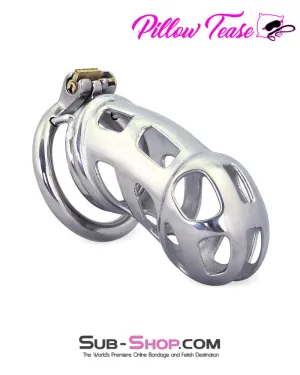 0718AR      Rock Hard Locking Steel Male Teasing Chastity Cage - MEGA Deal