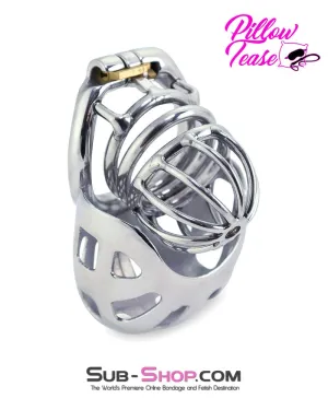 0974AR-SIS      Steel Ball Trap Wire Mesh Teasing Sissy Cock Cage Chastity