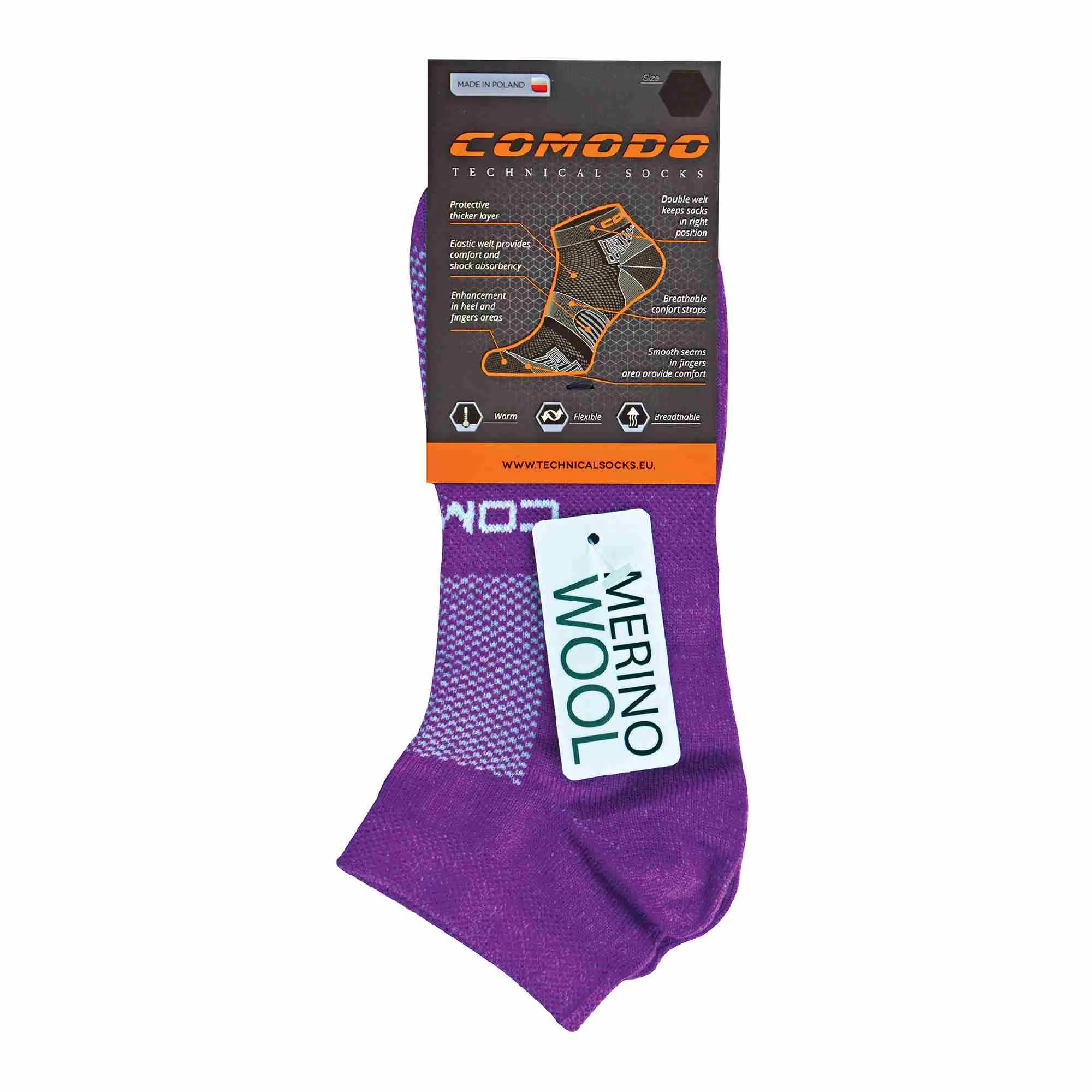 1 Pack Merino Wool Ankle Trail Sport Running Socks