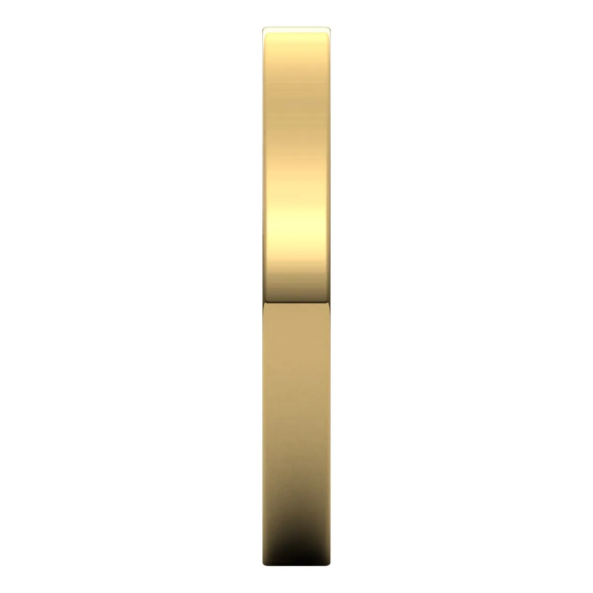 10K Yellow Gold 2.5 mm flat Wedding Band