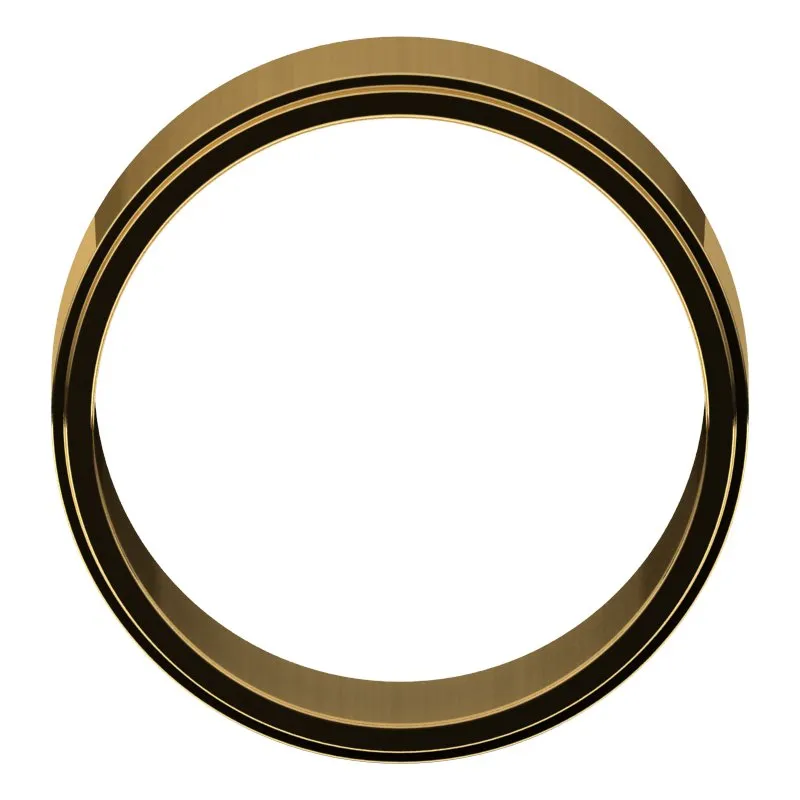 10K Yellow Gold 9 mm flat edge Wedding Band