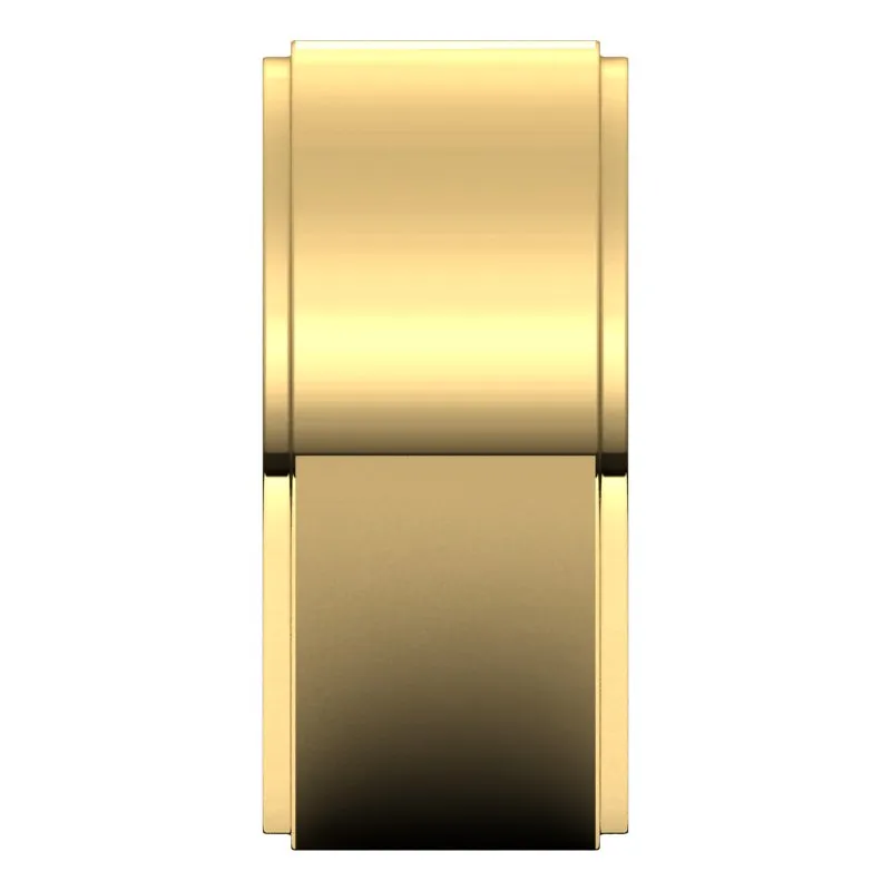 10K Yellow Gold 9 mm flat edge Wedding Band