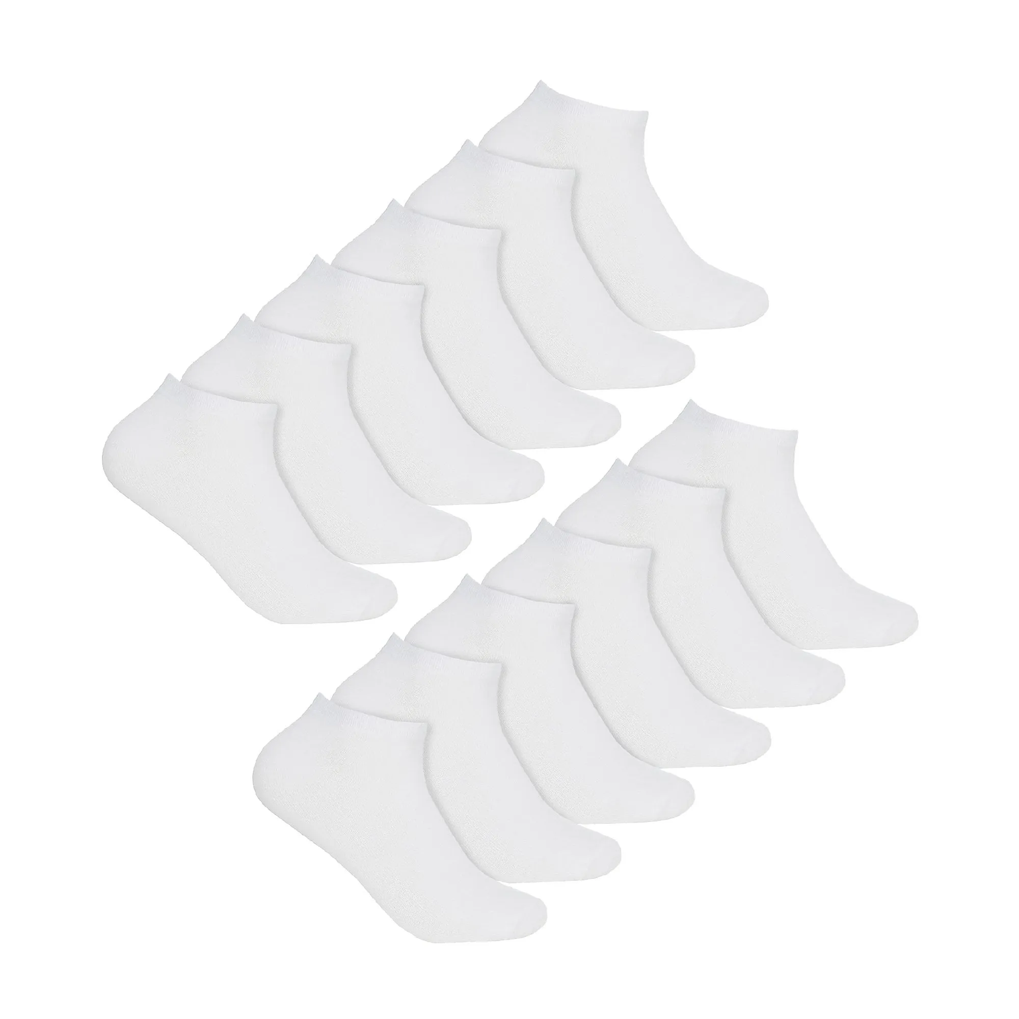 12 Pack Ladies Low Cut Breathable Bamboo Trainer Socks