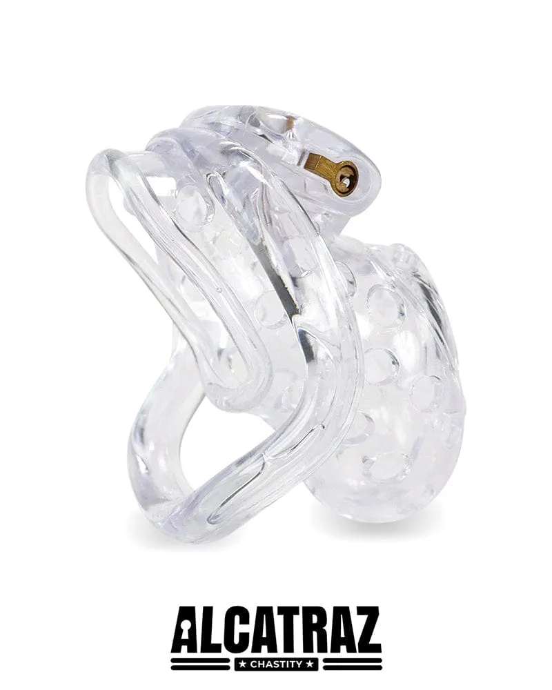 1460AR      Boy Toy Clear Short High Security Pin Tumbler Locking Cock Cage Chastity - MEGA Deal