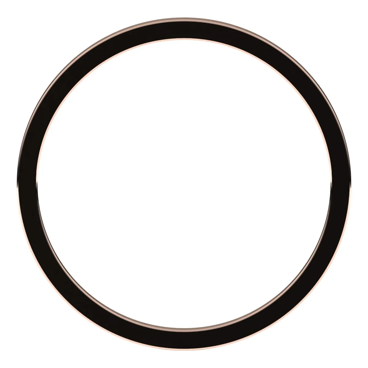 14K Rose Gold 1 mm flat Wedding Band