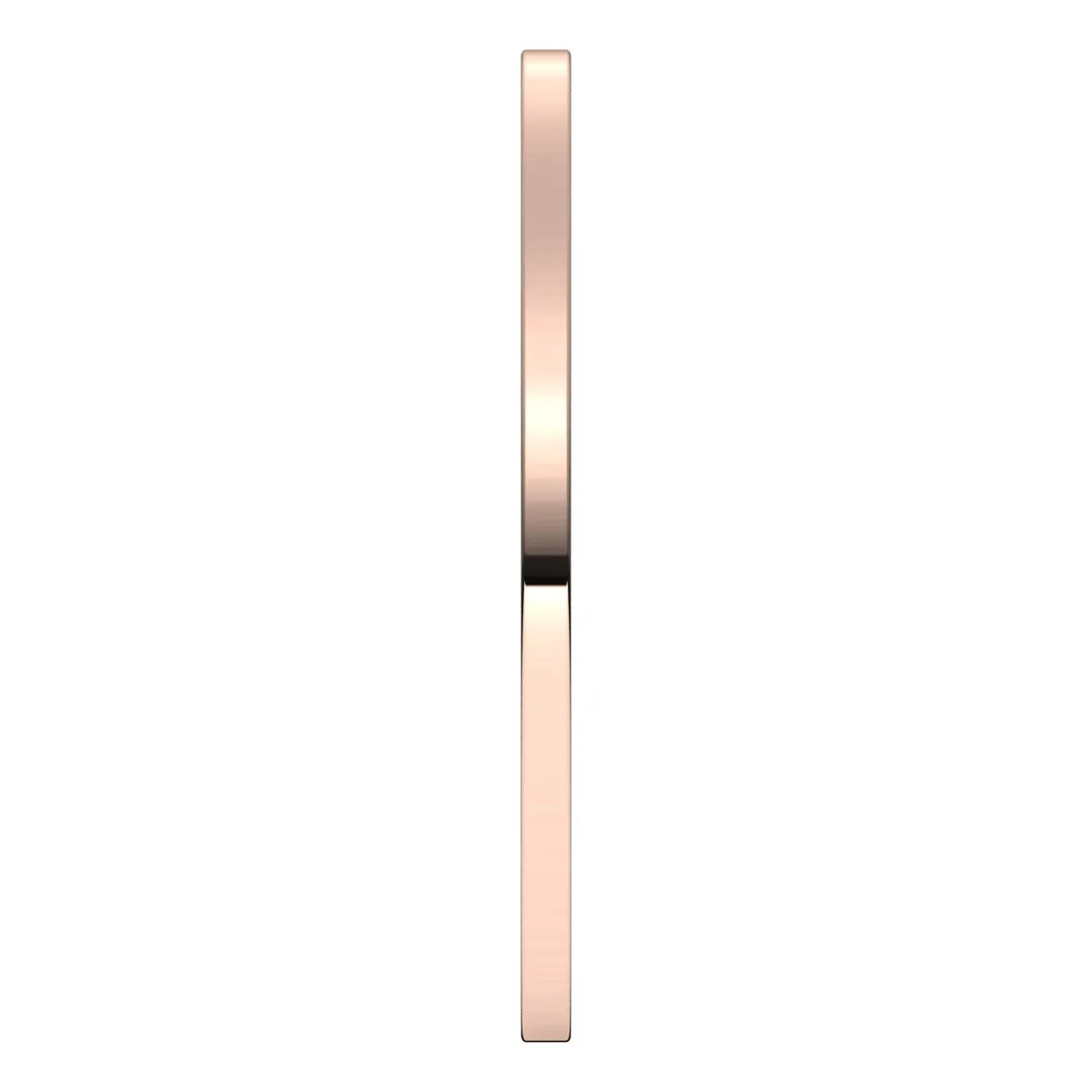 14K Rose Gold 1 mm flat Wedding Band