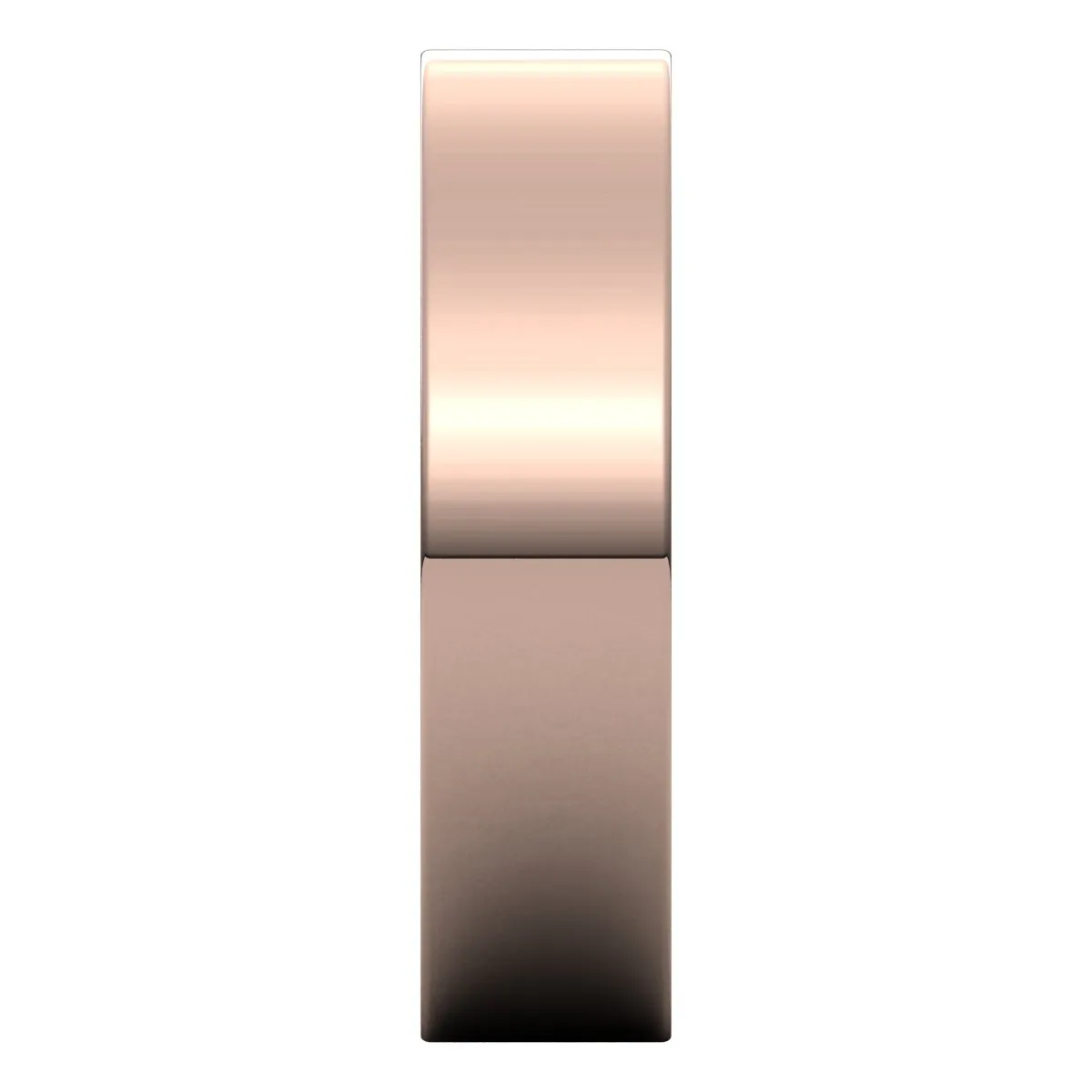 14K Rose Gold 5 mm flat Wedding Band