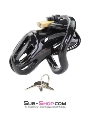 1510AR      Jailhouse Cock Black Locking Male Chastity Cage - MEGA Deal