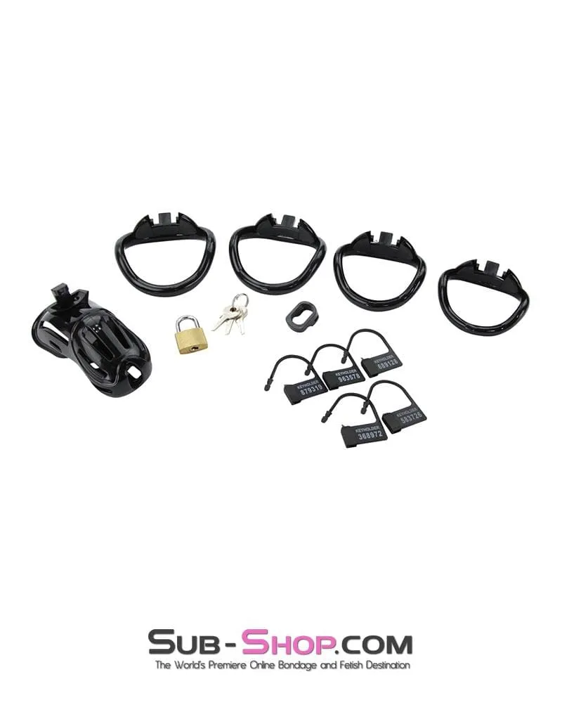 1510AR      Jailhouse Cock Black Locking Male Chastity Cage - MEGA Deal
