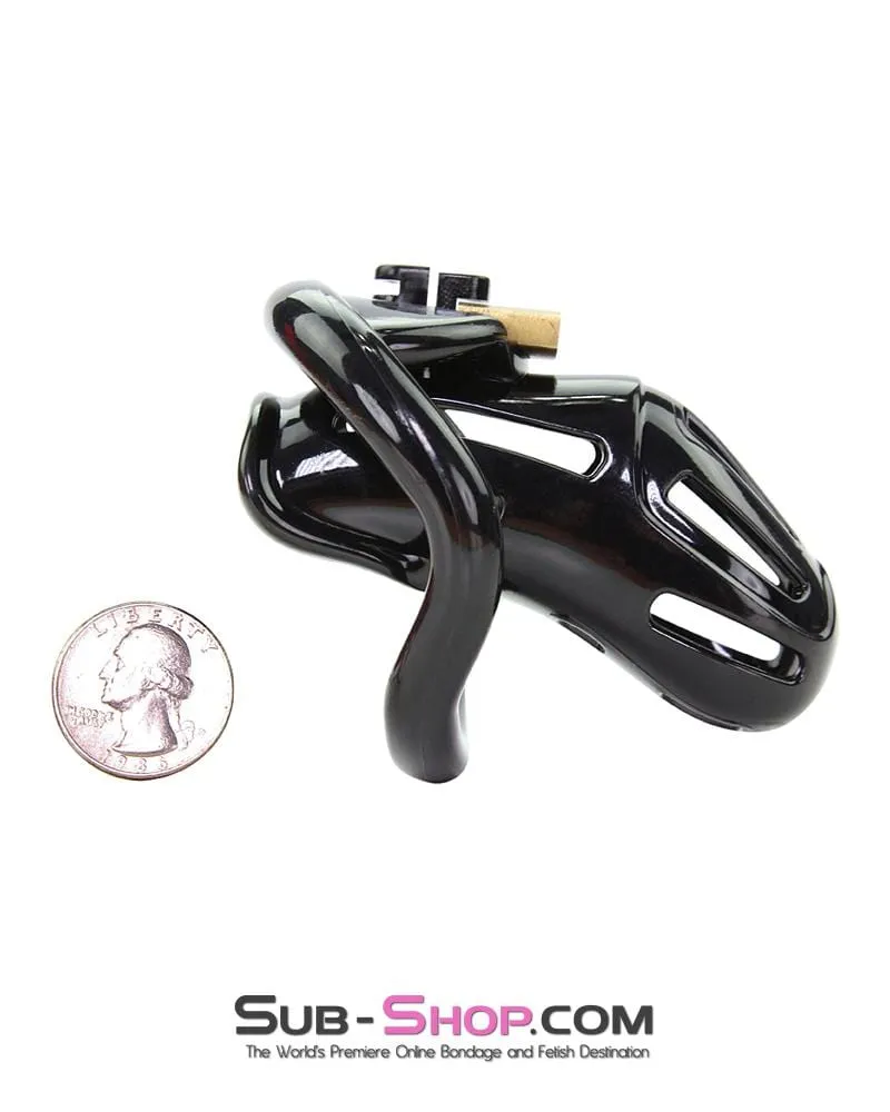 1510AR      Jailhouse Cock Black Locking Male Chastity Cage