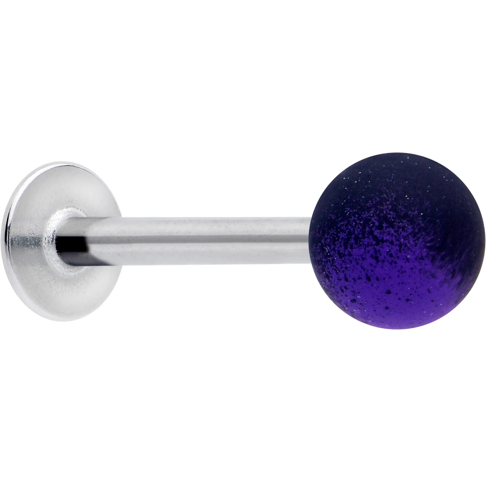 16 Gauge 3/8 Ombre Purple Black Soft Finish Labret Monroe Tragus