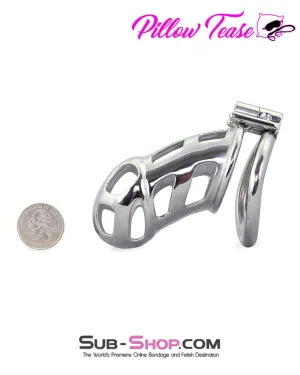 1691AR-SIS      Long Teasing Night Steel Male Sissy Chastity Cage Device