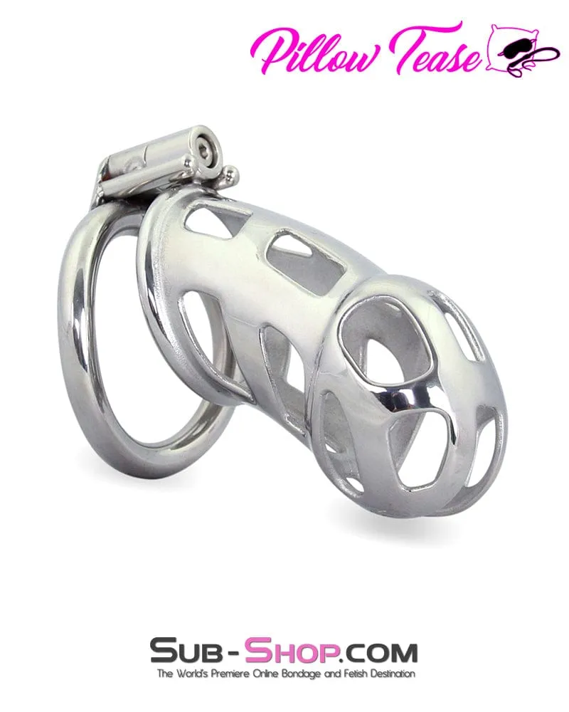 1691AR-SIS      Long Teasing Night Steel Male Sissy Chastity Cage Device