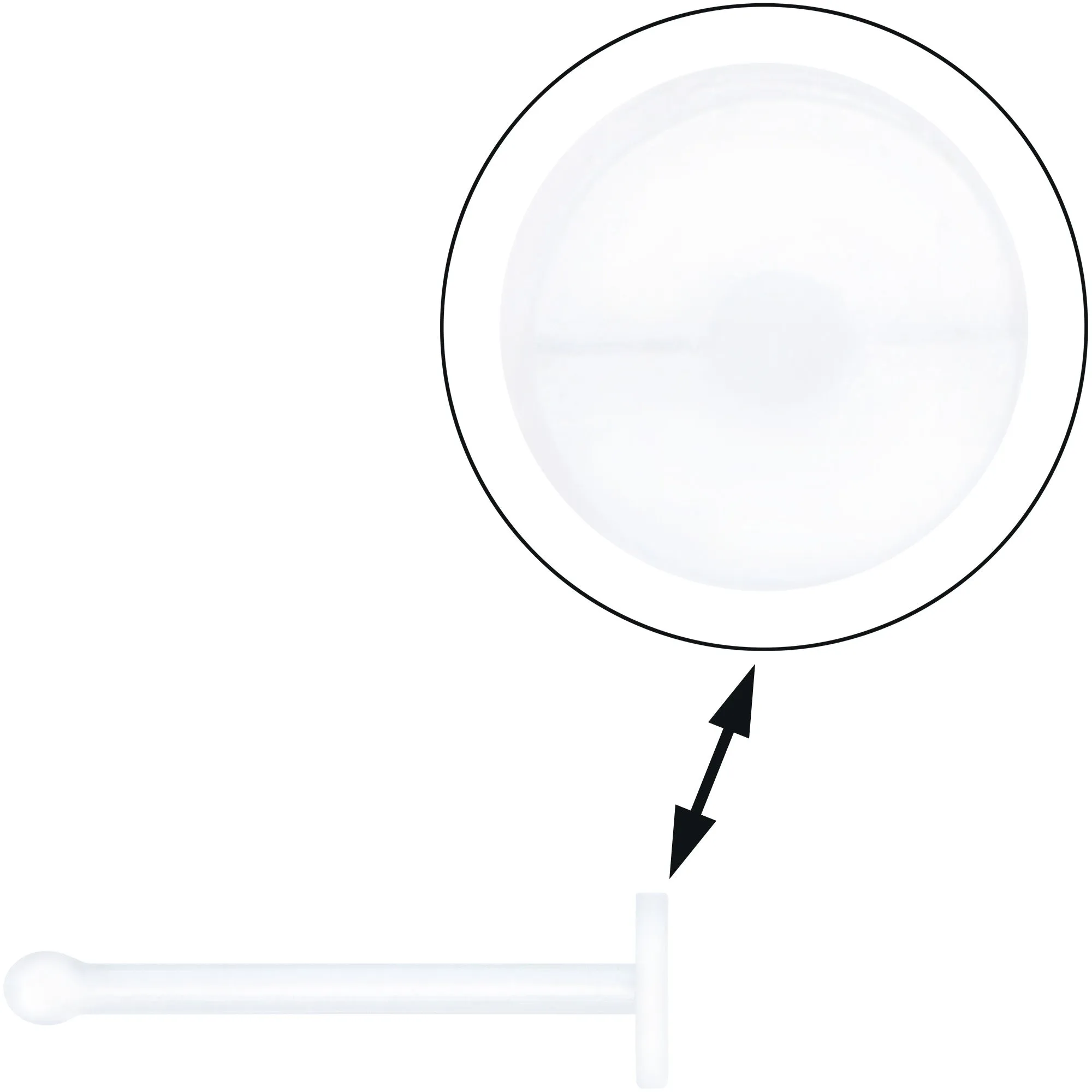 20 Gauge Clear Flat Bioplast Nose Retainer