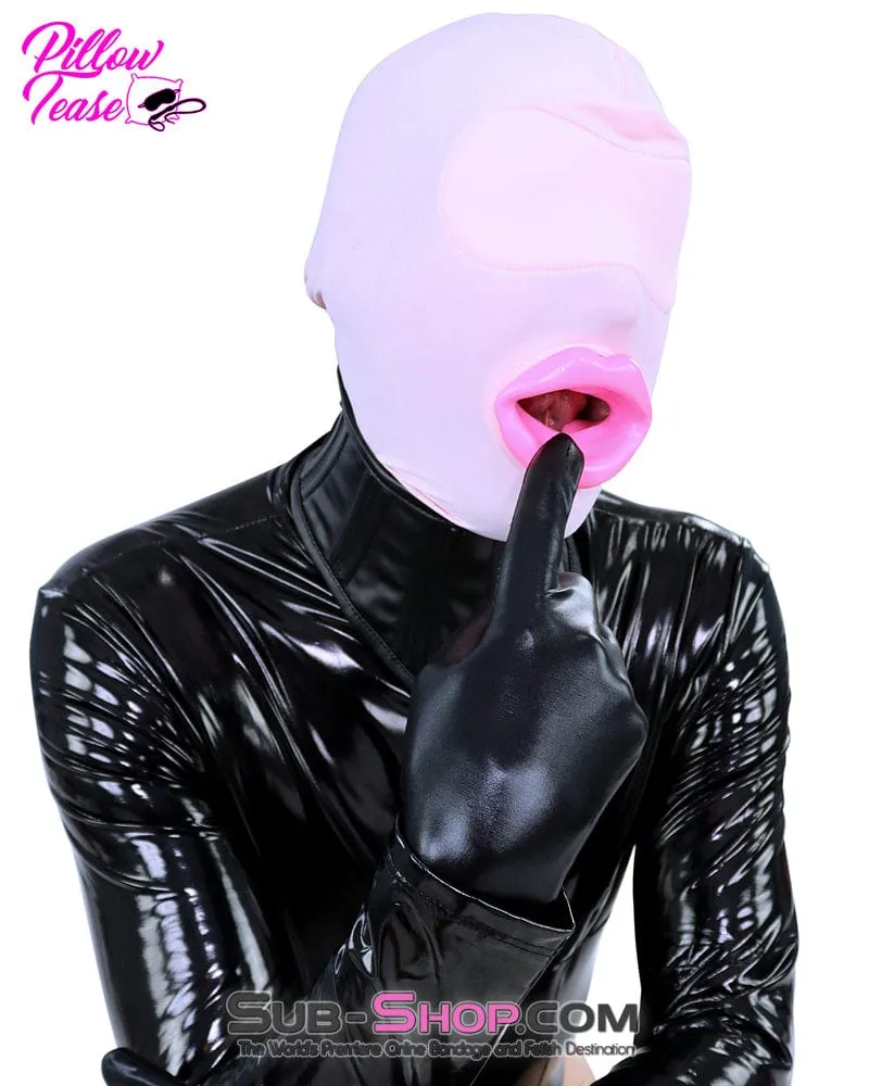 2420DL-SIS      Pretty Sissy Pinky Rubber Sex Doll Lips Open Sissy Fetish Services Mouth Gag