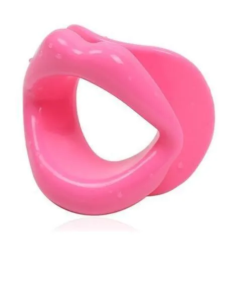 2420DL-SIS      Pretty Sissy Pinky Rubber Sex Doll Lips Open Sissy Fetish Services Mouth Gag