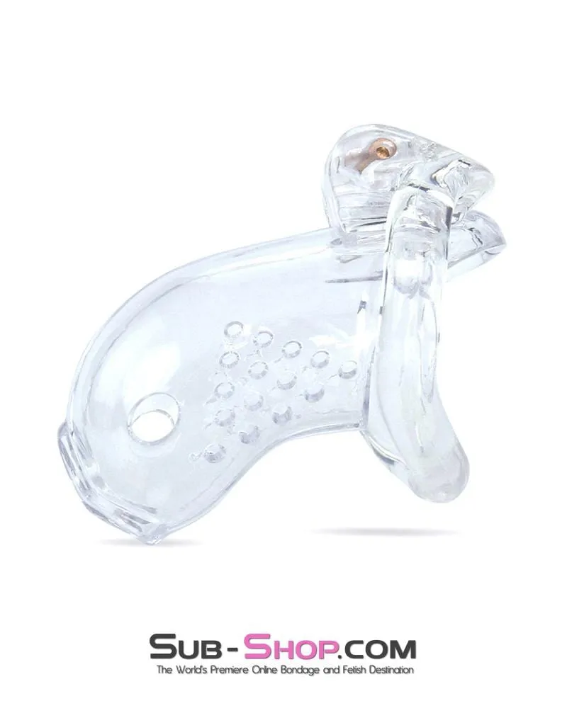 3731M      Just the Tip Clear Cock Tease High Security Chastity Cock Lock