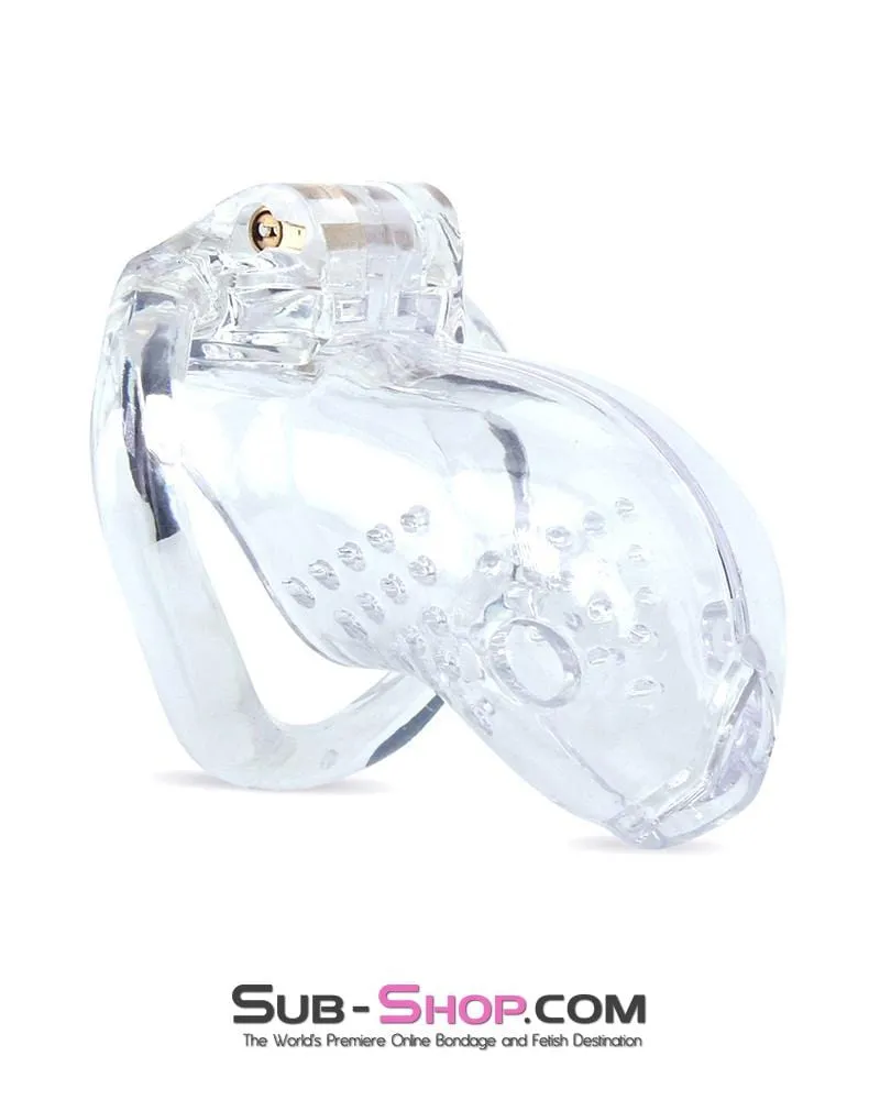 3731M      Just the Tip Clear Cock Tease High Security Chastity Cock Lock