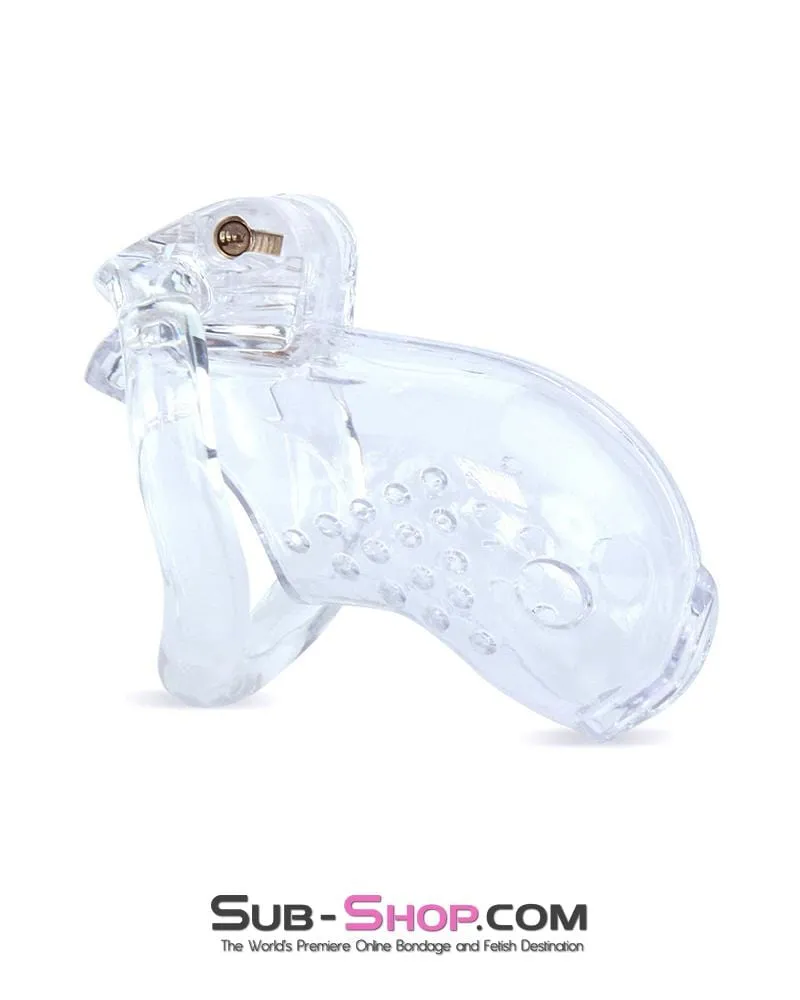 3731M      Just the Tip Clear Cock Tease High Security Chastity Cock Lock