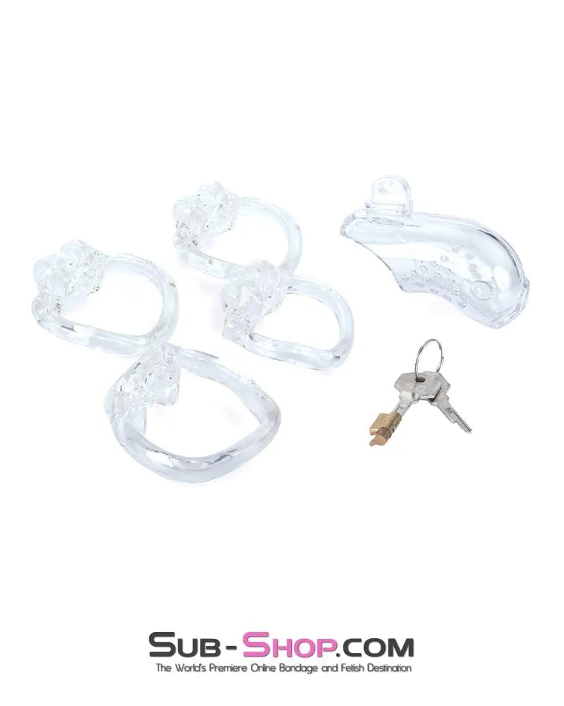 3731M      Just the Tip Clear Cock Tease High Security Chastity Cock Lock