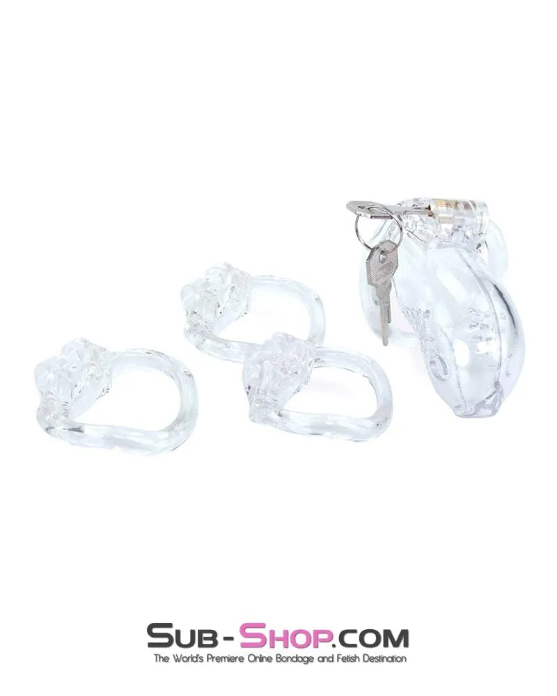 3731M      Just the Tip Clear Cock Tease High Security Chastity Cock Lock