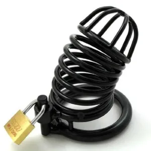4749HS      Cock Blocker Black Anodized Steel Male Chasity