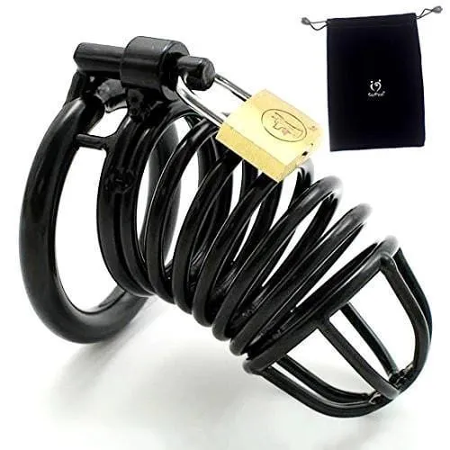 4749HS      Cock Blocker Black Anodized Steel Male Chasity