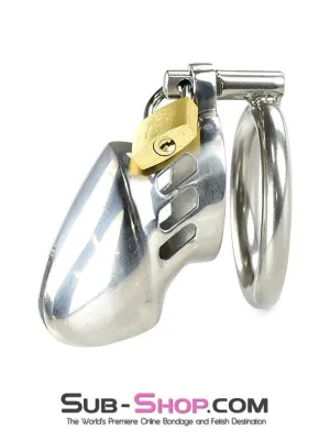 7037AR      Hard Evidence Shorty Steel Chastity Device