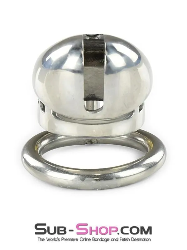 7037AR      Hard Evidence Shorty Steel Chastity Device