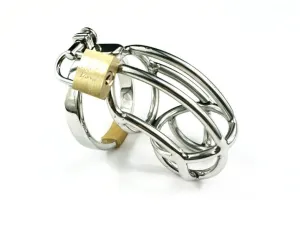 7156AR      Locked in Tight Short Locking Cock Chastity Device