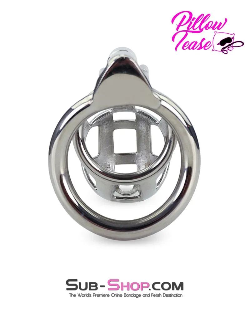 7338AR      Steel Teasing Cock Cage Chastity with Hex Screw Lock