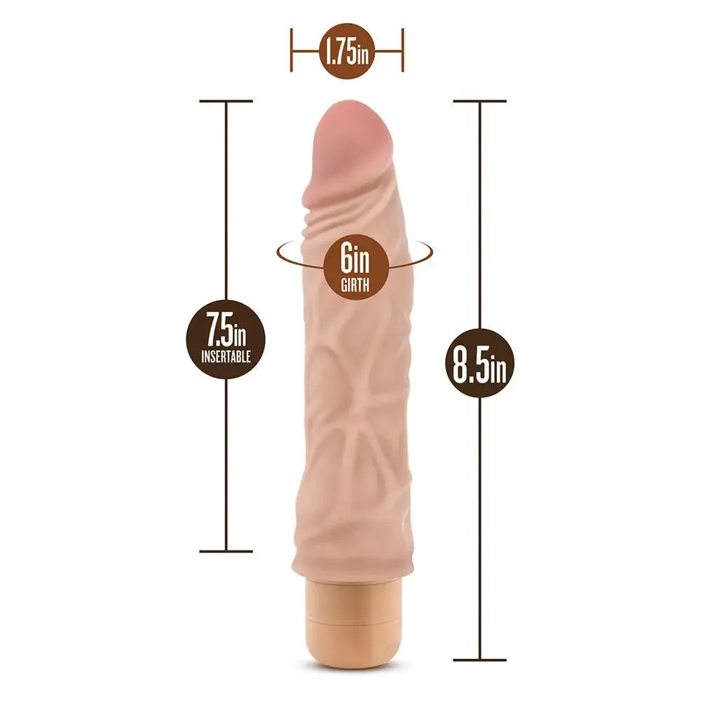 9-inch Blush Novelties Flesh Pink Realistic Penis Dildo with Vein Details