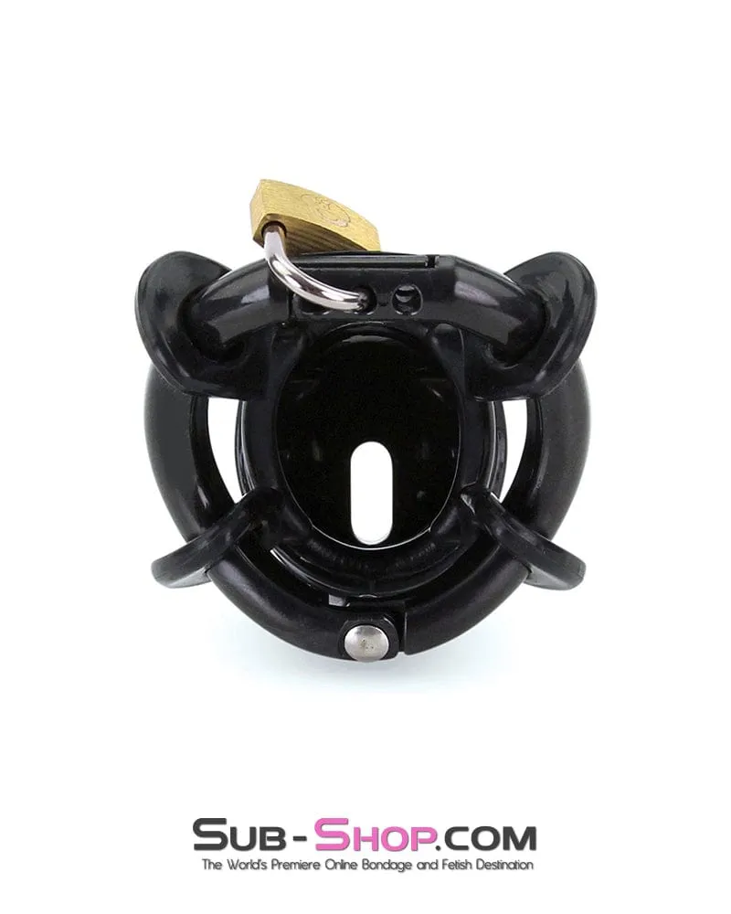 9098AE      Ruined Orgasms Black Silicone Chastity Cock Cage - MEGA Deal