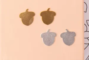 Acorn Flat Post Earrings