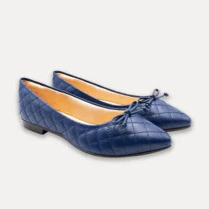Adriana Bow Indigo Pointed Toe Flats