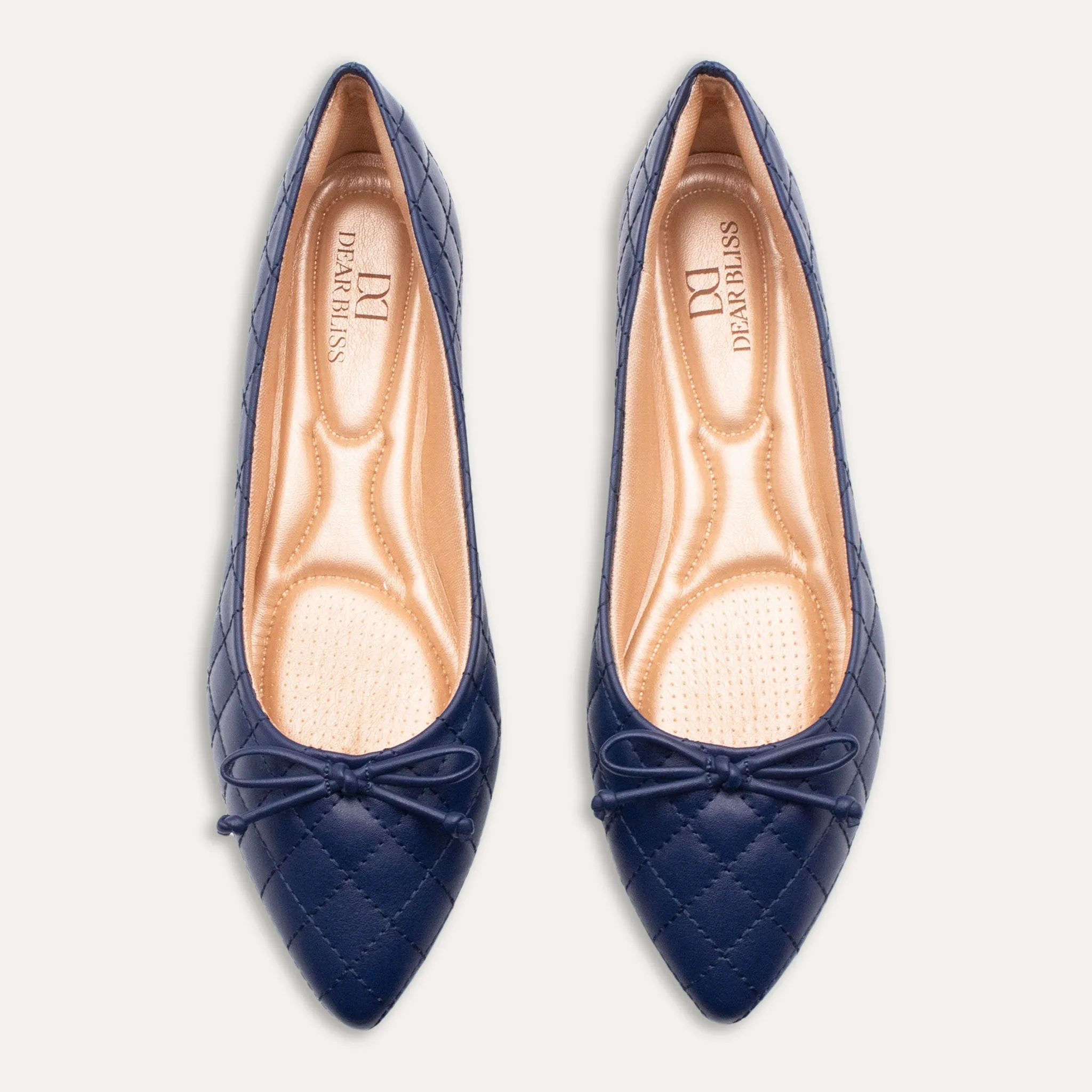 Adriana Bow Indigo Pointed Toe Flats