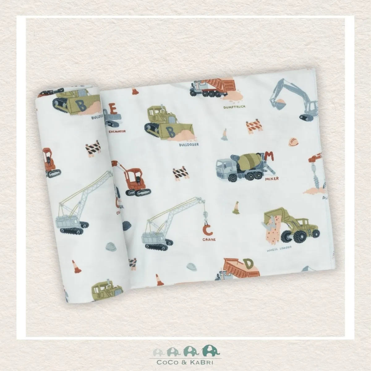 Angel Dear Construction Alphabet Swaddle Blanket