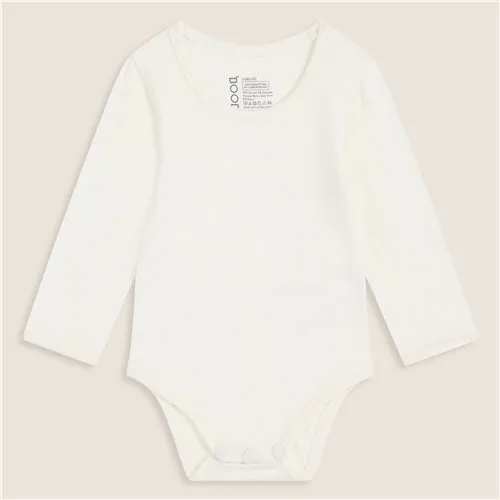 Baby Long Sleeve Bodysuit - Natural White