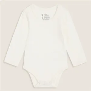 Baby Long Sleeve Bodysuit - Natural White