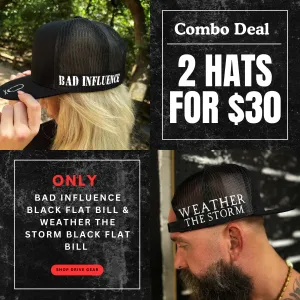 BAD INFLUENCE & WEATHER THE STORM HAT COMBO
