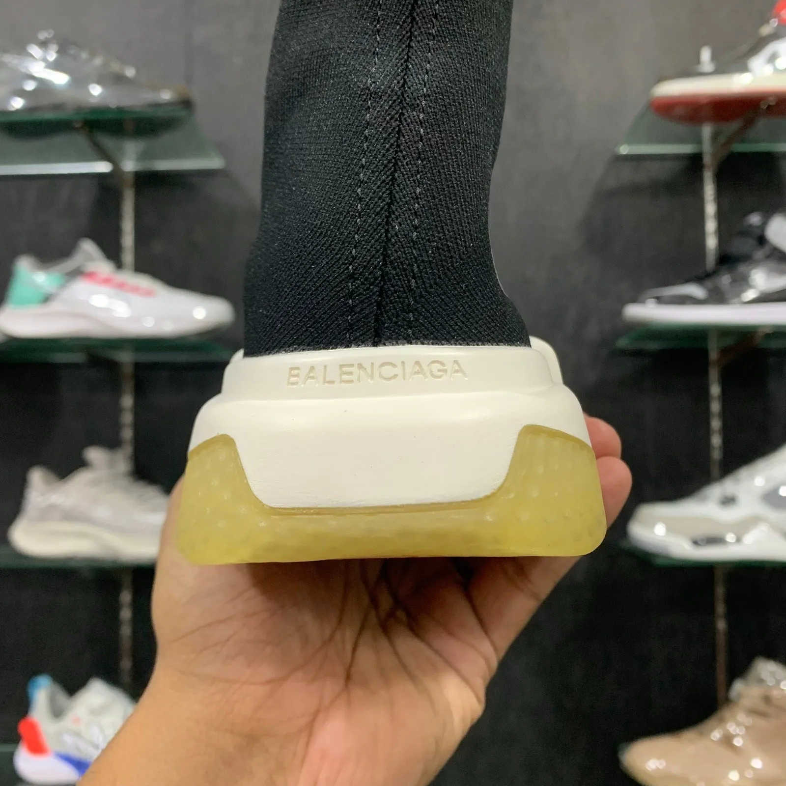 Balenciagaa Speed Trainer Black (Silver logo) (Dot Perfect)