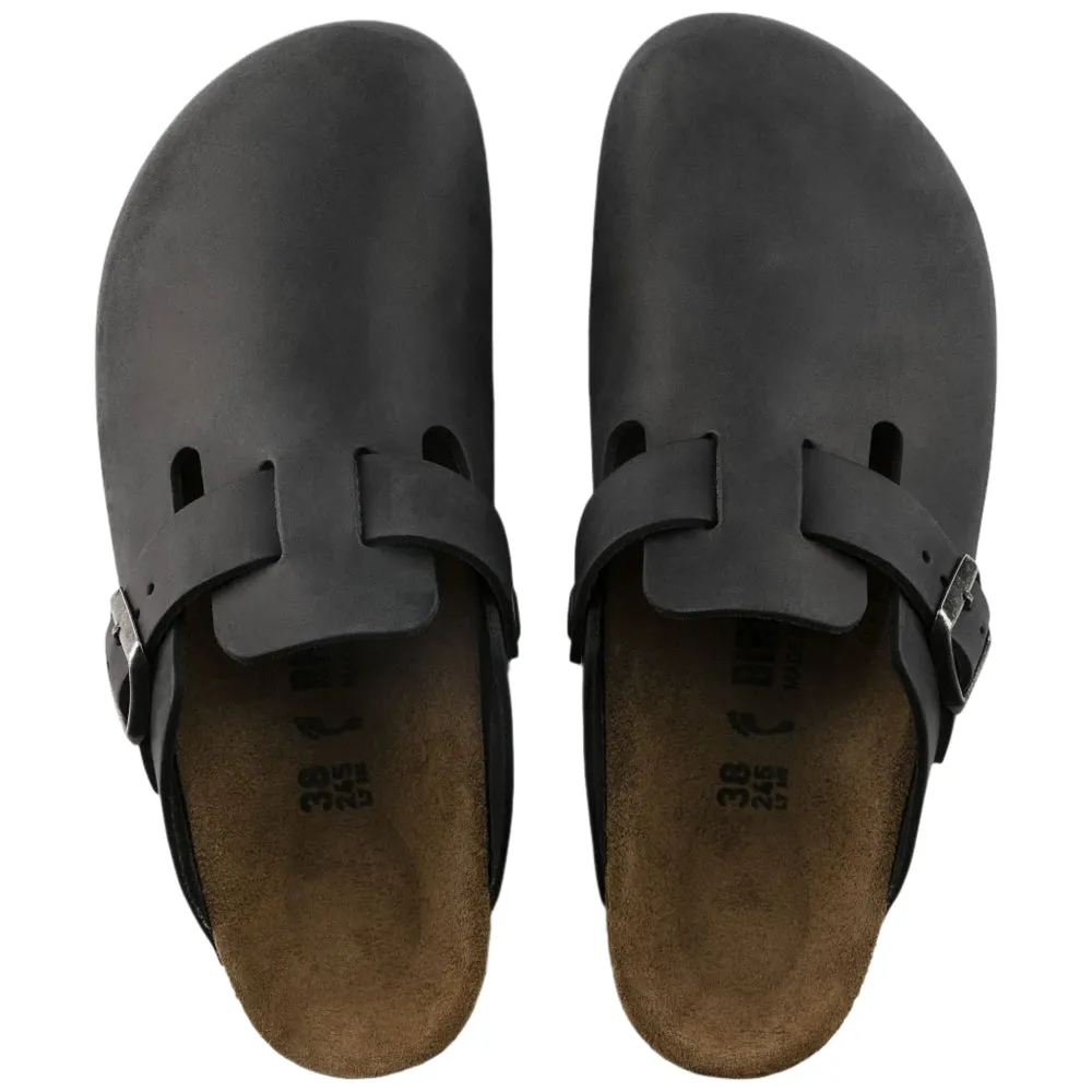 Birkenstock Unisex Boston Clog Black Oiled Leather