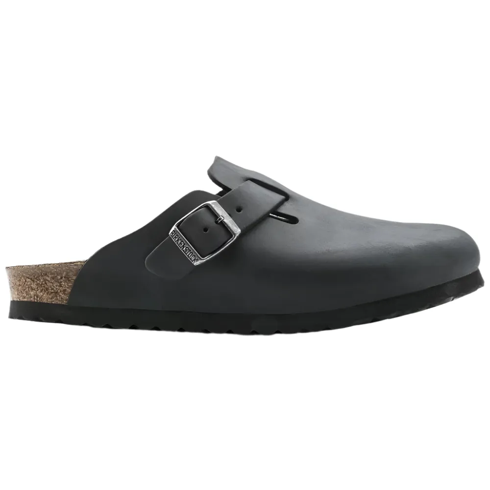 Birkenstock Unisex Boston Clog Black Oiled Leather