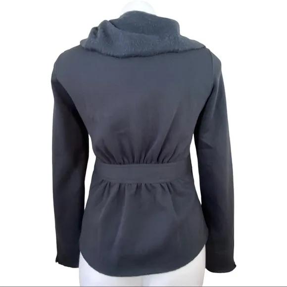 Blanc Noir Asymmetrical Zip Grey Jacket Size Small