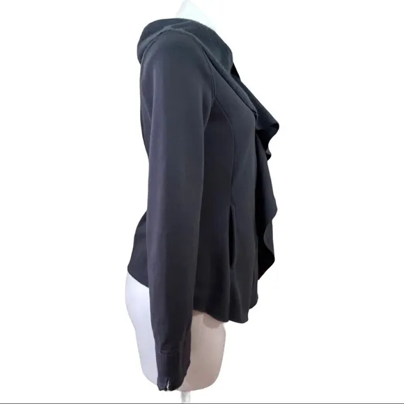Blanc Noir Asymmetrical Zip Grey Jacket Size Small