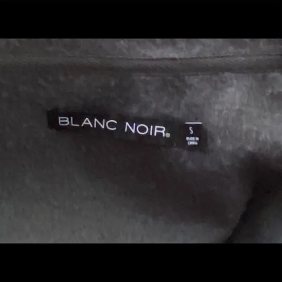 Blanc Noir Asymmetrical Zip Grey Jacket Size Small