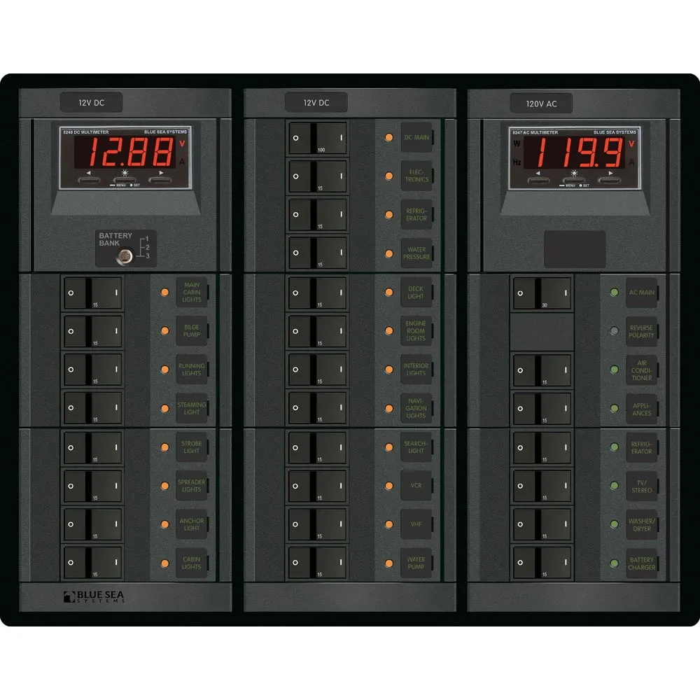 Blue Sea 1218 12V DC Main   19 Positions / 120V AC Main   6 Positions [1218]