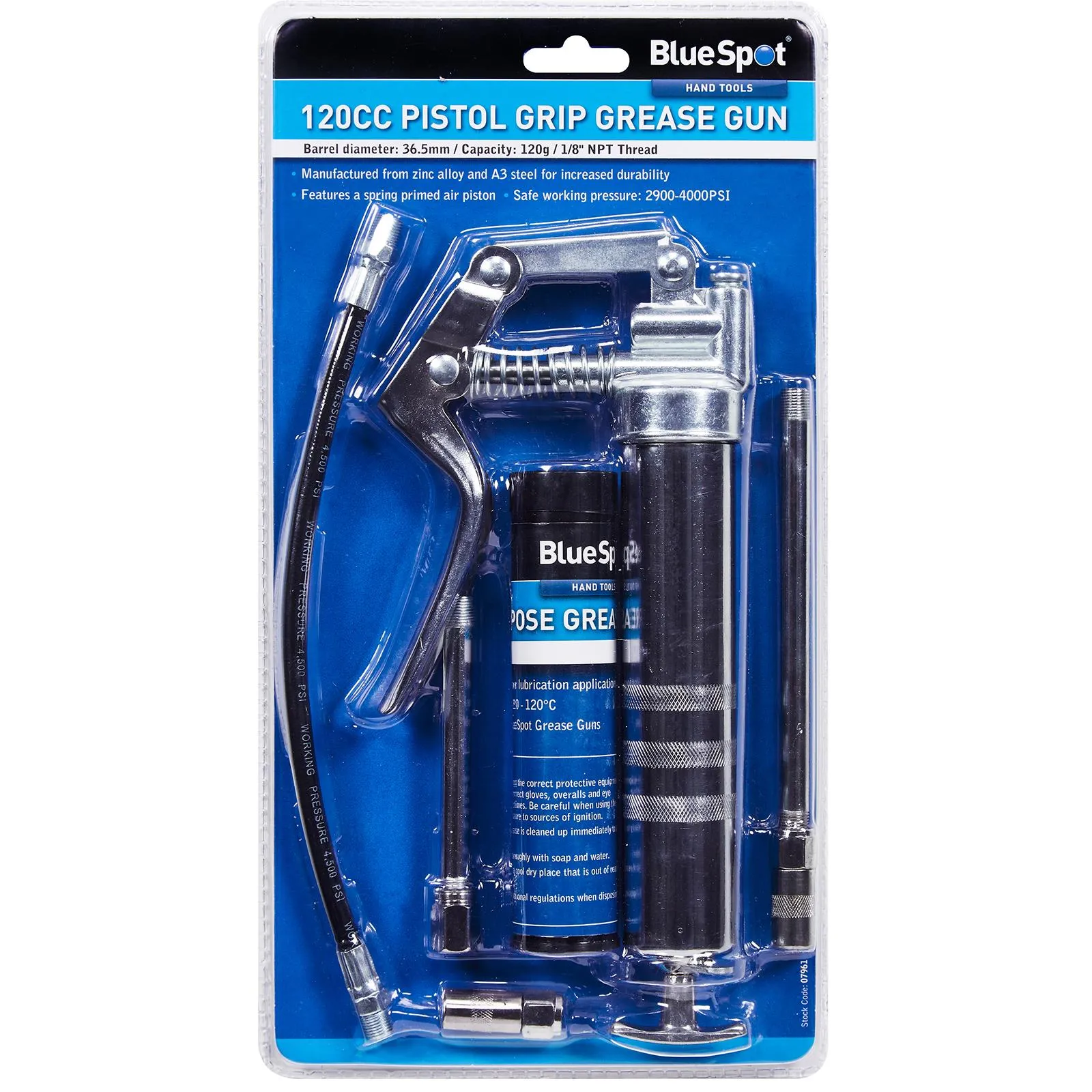 BlueSpot Pistol Grip Grease Gun 120cc