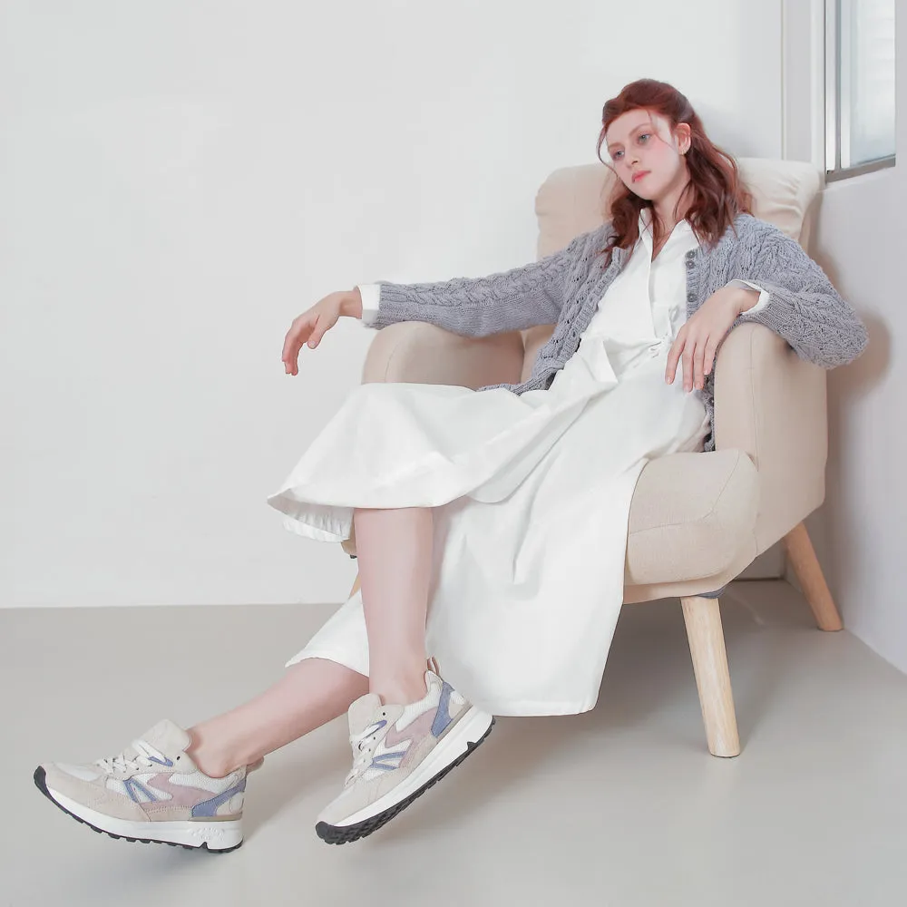 BMS Mesh Lace-Up Sneakers (Angora)