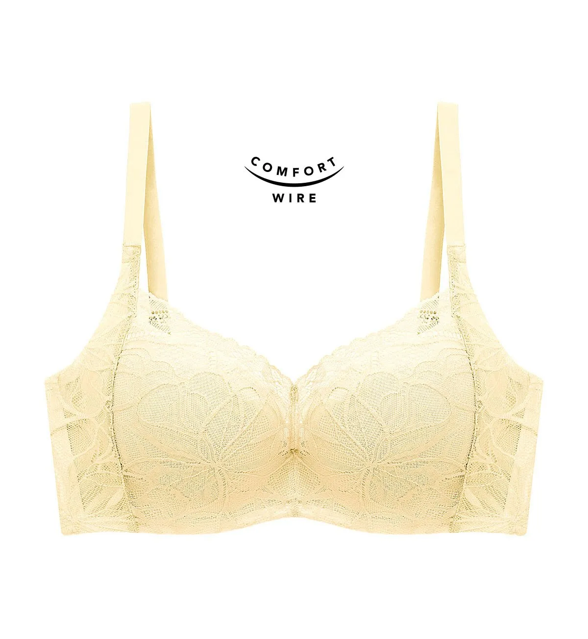 Body Make Up Illusion Lace Wired Half Cup Padded Bra